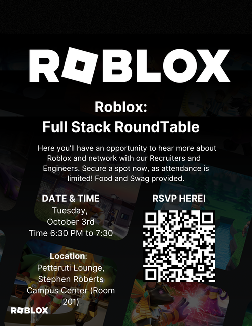 Flier for FSAB x Roblox x FSAB event