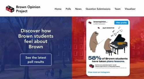 Screenshot of Brown Opinion Project’s project
