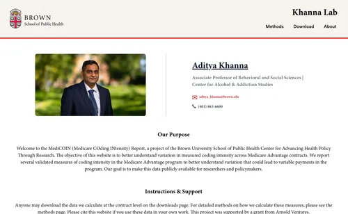 Screenshot of Khanna Lab’s project