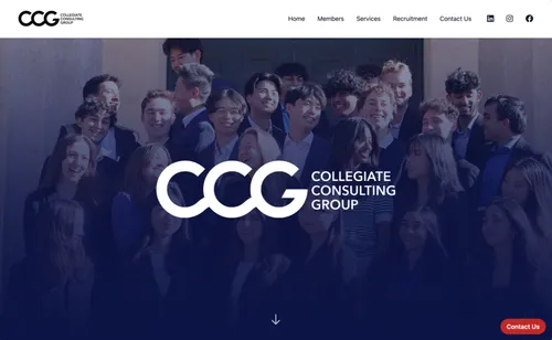 Screenshot of Collegiate Consulting Group’s project